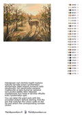 Thumbnail for Paint by numbers color chart - Deer in Orchard - väriluettelo ja ohjeet