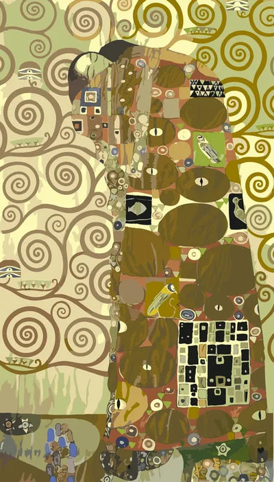 Cartoon for the Frieze of the Villa Stoclet in Brussels Fulf numeromaalaus - Gustav Klimt