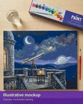 Thumbnail for Valmiin numeromaalauksen havainnekuva - Telescope and Observatory Night 50x40cm