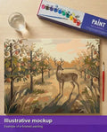 Thumbnail for Valmiin numeromaalauksen havainnekuva - Deer in Orchard 50x40cm