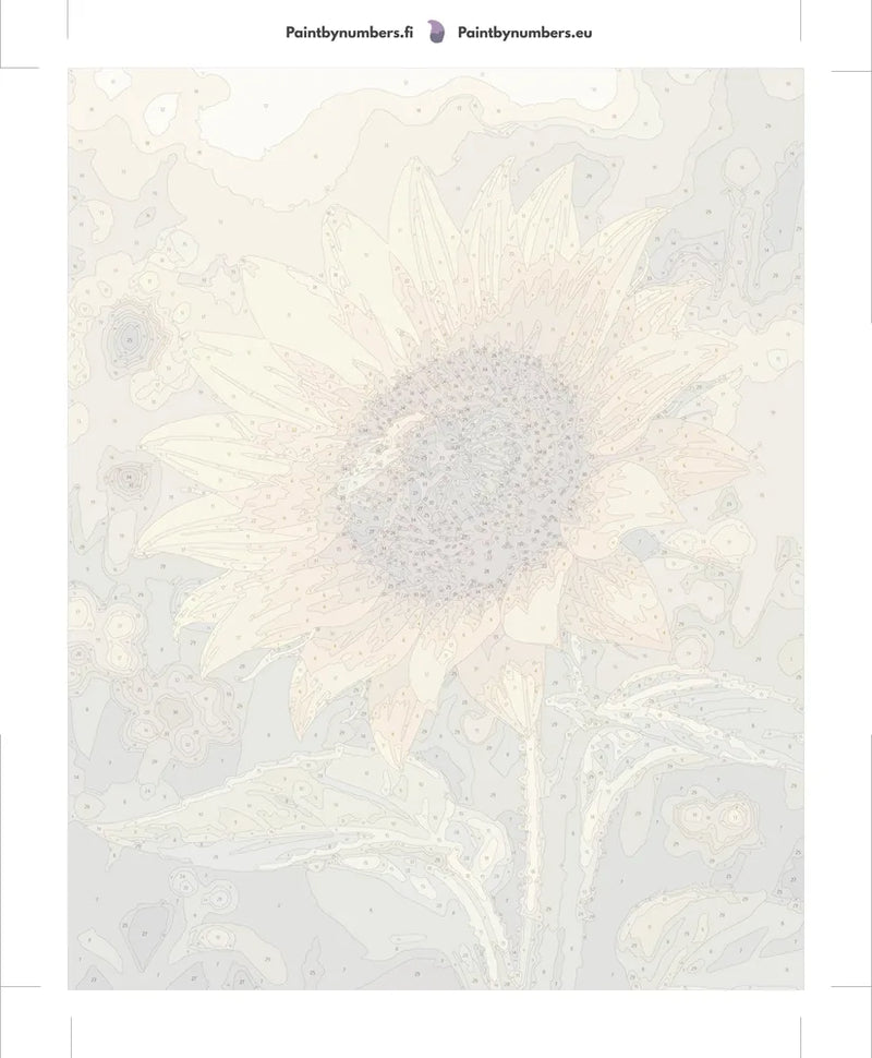 Paint by numbers canvas - Sunflower and Bee