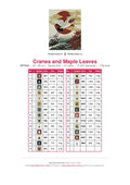 Thumbnail for Cranes and Maple Leaves timanttimaalauksen värikartta – 27 DMC-väriä