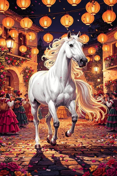 Timanttimaalaus White Horse in Festival