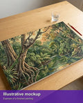 Thumbnail for Valmiin numeromaalauksen havainnekuva - Sloth in Rainforest 70x40cm