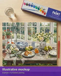 Thumbnail for Valmiin numeromaalauksen havainnekuva - Breakfast in Sunroom Still 50x40cm