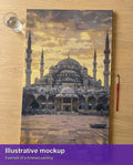 Thumbnail for Valmiin numeromaalauksen havainnekuva - Istanbul Mosque at Sunset 40x70cm