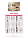 Thumbnail for Blue-Eyed Cat timanttimaalauksen värikartta – 32 DMC-väriä