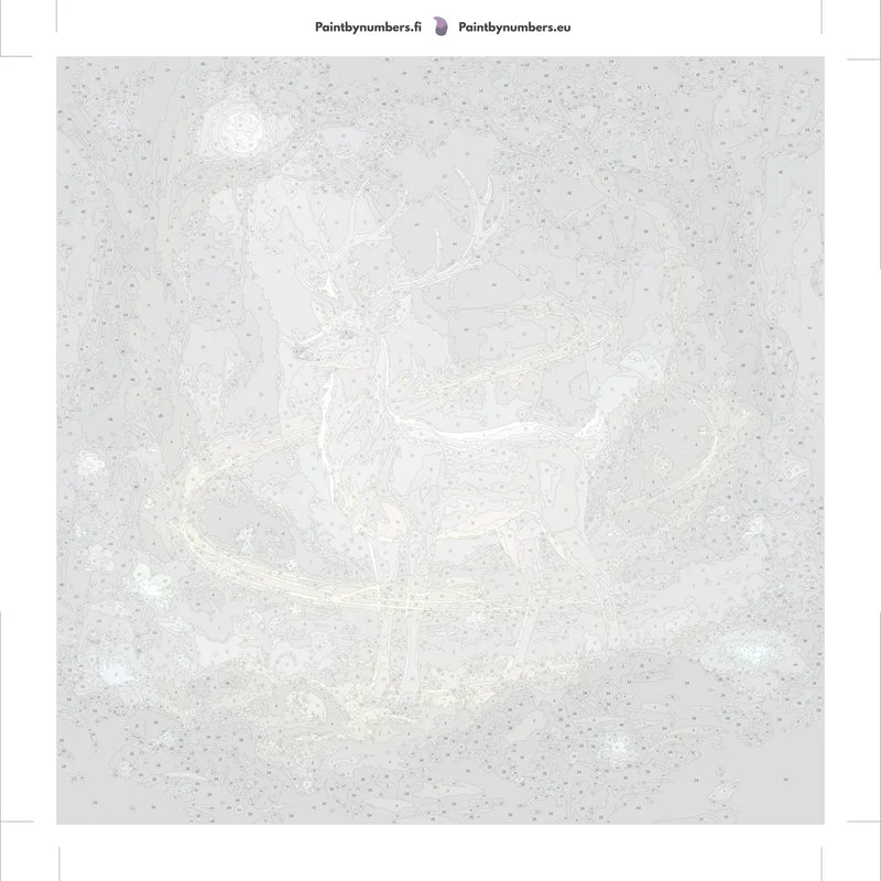 Paint by numbers canvas - White Deer in Forest