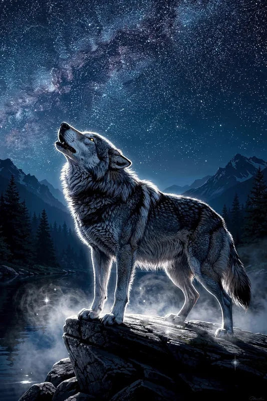 Timanttimaalaus Howling the Moon