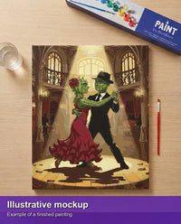 Thumbnail for Valmiin numeromaalauksen havainnekuva - Cactus Couple Dancing 40x50cm