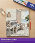 Thumbnail for Valmiin numeromaalauksen havainnekuva - Striped Sofa by Window 40x50cm