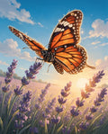 Thumbnail for Timanttimaalaus Butterfly on Lavender
