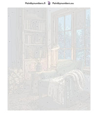 Thumbnail for Paint by numbers canvas - Armchair by Winter Window