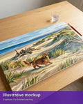 Thumbnail for Valmiin numeromaalauksen havainnekuva - Dachshund on Beach Dunes 70x40cm