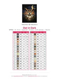 Thumbnail for Owl in Dark timanttimaalauksen värikartta – 30 DMC-väriä