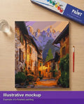Thumbnail for Valmiin numeromaalauksen havainnekuva - Golden Mountain Village 40x50cm