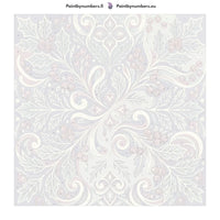 Thumbnail for Numeroitu kangas - Holly Leaves and Berries Pattern 50x50cm