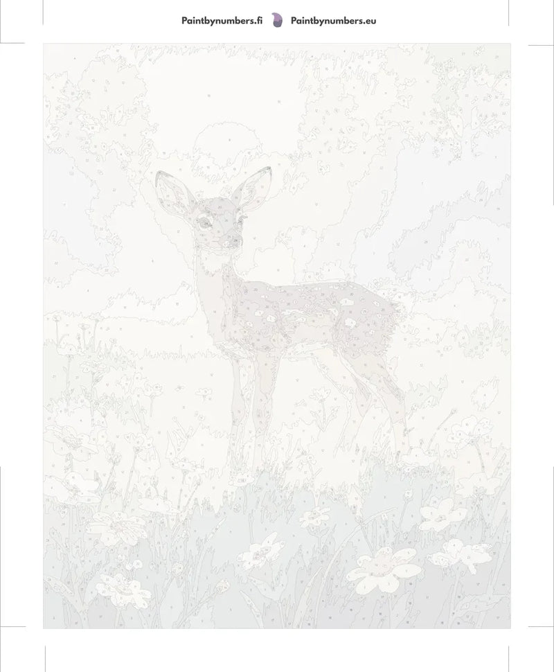 Paint by numbers canvas - Fawn in Meadow