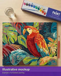 Thumbnail for Valmiin numeromaalauksen havainnekuva - Scarlet Macaw 50x40cm