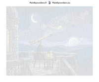 Thumbnail for Numeroitu kangas - Telescope and Observatory Night 50x40cm