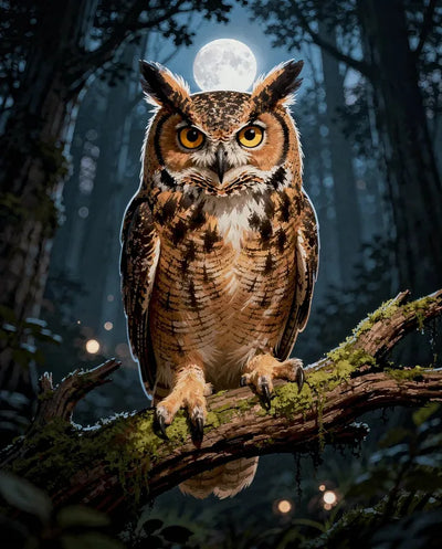 Timanttimaalaus Great Horned Owl
