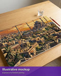 Thumbnail for Valmiin numeromaalauksen havainnekuva - Mosque and City at Sunset 70x40cm