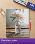 Thumbnail for Valmiin numeromaalauksen havainnekuva - White Peony in a Glass 40x50cm