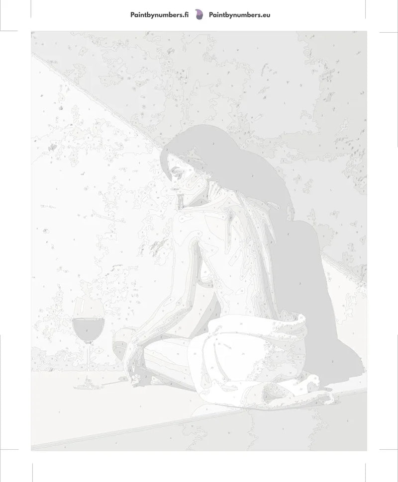 Paint by numbers canvas - Woman with Towel and Wine