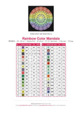 Thumbnail for Rainbow Color Mandala timanttimaalauksen värikartta – 32 DMC-väriä