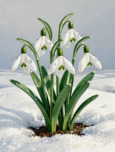 Timanttimaalaus Snowdrop Blossoms