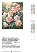 Thumbnail for Paint by numbers color chart - Pink Rose Garden - väriluettelo ja ohjeet