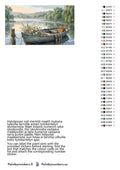 Thumbnail for Paint by numbers color chart - Boat with Flowers Lake - väriluettelo ja ohjeet