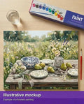 Thumbnail for Valmiin numeromaalauksen havainnekuva - Pears and Flowers Picnic Table 50x40cm