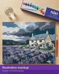 Thumbnail for Valmiin numeromaalauksen havainnekuva - Cottage and Lavender Field 50x40cm