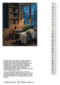Thumbnail for Paint by numbers color chart - Armchair by Winter Window - väriluettelo ja ohjeet