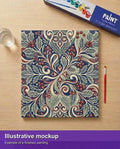 Thumbnail for Valmiin numeromaalauksen havainnekuva - Holly Leaves and Berries Pattern 50x50cm