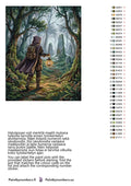 Thumbnail for Värikartta ja ohjeet - Hooded Traveler in Forest 40x50cm
