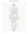 Thumbnail for Paint by numbers canvas - Colorful Woman from Behind