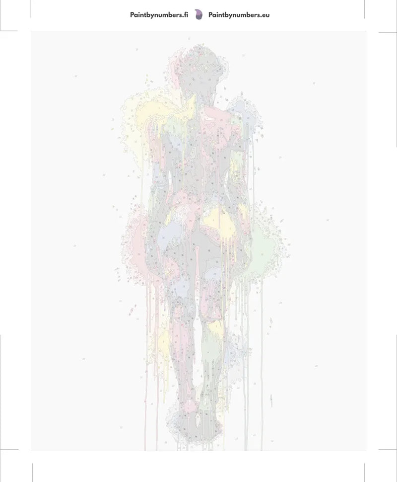 Paint by numbers canvas - Colorful Woman from Behind