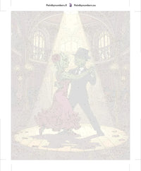 Thumbnail for Paint by numbers canvas - Cactus Couple Dancing