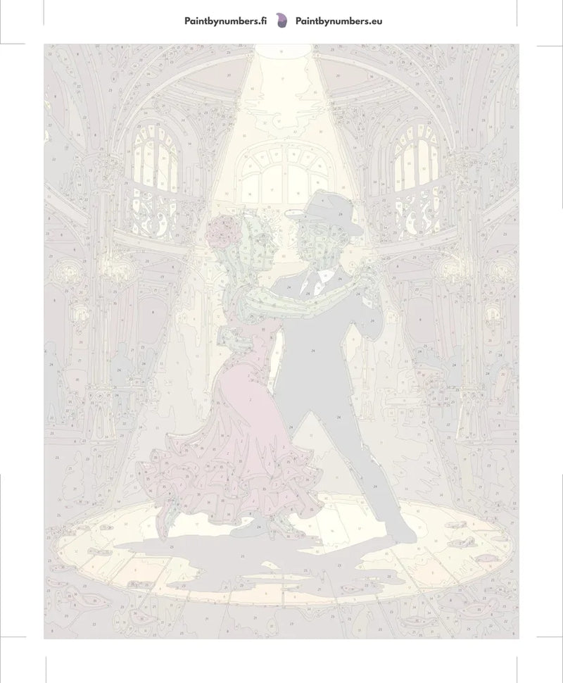 Paint by numbers canvas - Cactus Couple Dancing