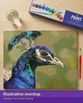 Thumbnail for Valmiin numeromaalauksen havainnekuva - Peacock Head Profile 50x40cm