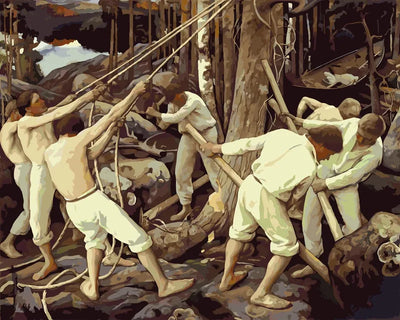 Pioneers in Karelia numeromaalaus - Pekka Halonen