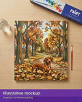 Thumbnail for Valmiin numeromaalauksen havainnekuva - Dachshund in Autumn Park 50x50cm
