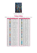 Thumbnail for Tokyo Alley timanttimaalauksen värikartta – 60 DMC-väriä