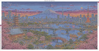 Thumbnail for Tokyo Skyline timanttimaalauksen liimapintainen canvas 160x80cm
