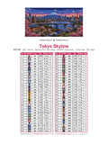 Thumbnail for Tokyo Skyline timanttimaalauksen värikartta – 60 DMC-väriä