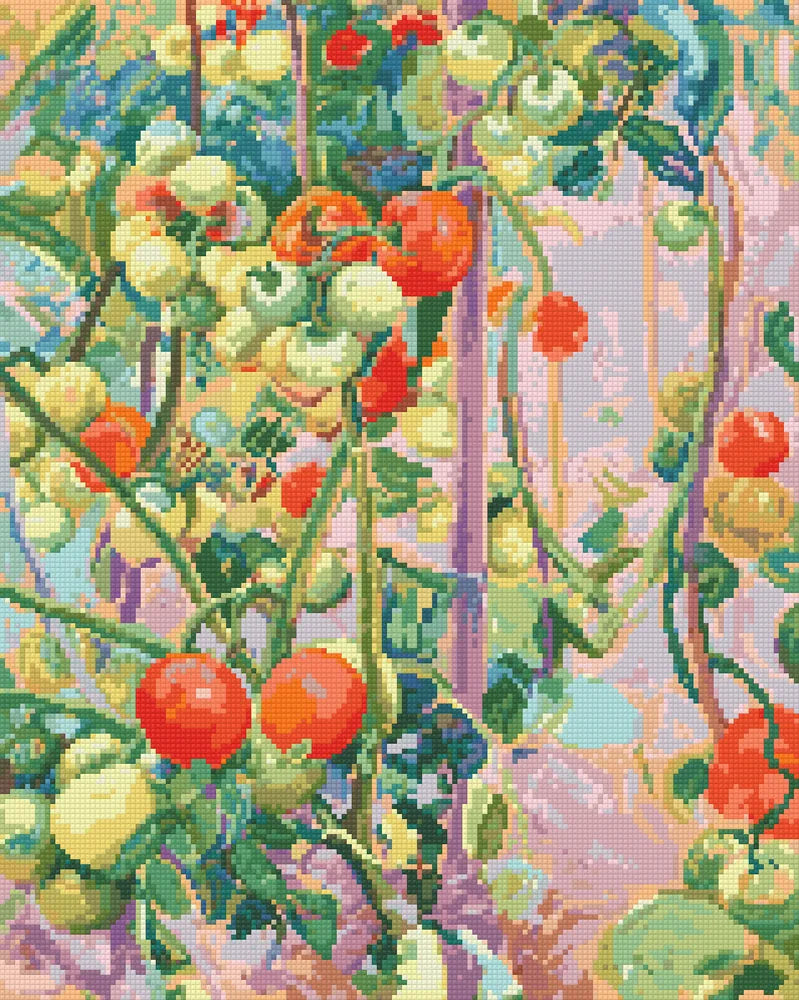 Tomatoes by Halonen, 40x50 cm timanttimaalaus – lopullisen kuvion esikatselu
