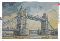 Thumbnail for Tower Bridge timanttimaalauksen liimapintainen canvas 60x40cm