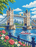 Thumbnail for Tower Bridge Morning Boats, 30x40 cm timanttimaalaus – lopullisen kuvion esikatselu